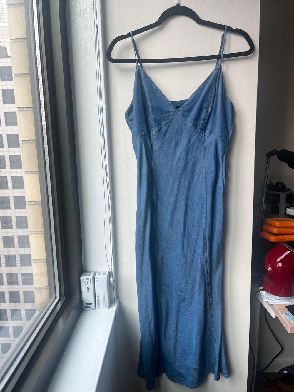 Naked Zebra Blue Slip Maxi Dress